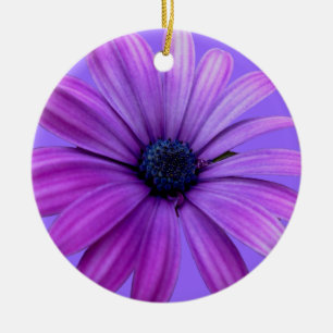 Daisy Ornament Purple Flowers kerstdecoratie