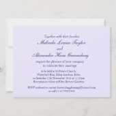 Daisy osteospermum bruiloft blue paars kaart (Achterkant)