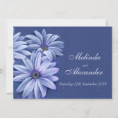 Daisy osteospermum bruiloft blue paars kaart (Voorkant)