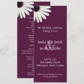 Daisy Paars Wedding Programs Programma (Voorkant / Achterkant)