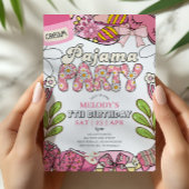 Daisy Pajama Party Birthday Invitation
