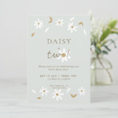 Daisy Party 2ème anniversaire Invitation - Sage (Debout devant)