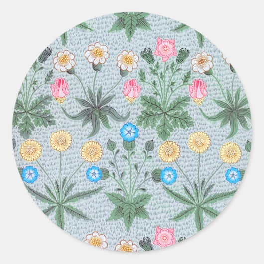 Daisy-patroon van William Morris Ronde Sticker (Voorkant)