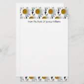 Daisy Pattern briefpapier (Voorkant / Achterkant)