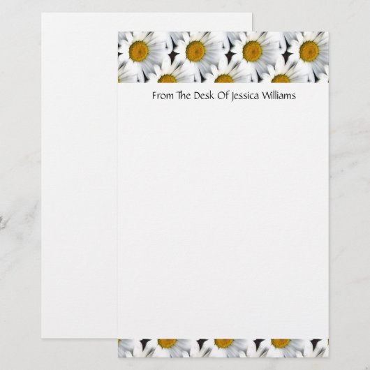 Daisy Pattern  briefpapier (Voorkant / Achterkant)