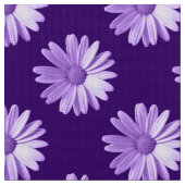 Daisy Pattern - Deep Paars Stof (Close Up)