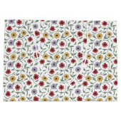 Daisy Pattern Doodle Pen and Ink Style Groot Cadeauzakje (Achterkant)