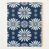 Daisy Pattern Flowers Blooms Floral Navy CUSTOM Planner (Achterkant)