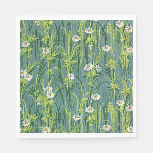 Daisy Pattern, groen patroon, Servet (Voorkant)