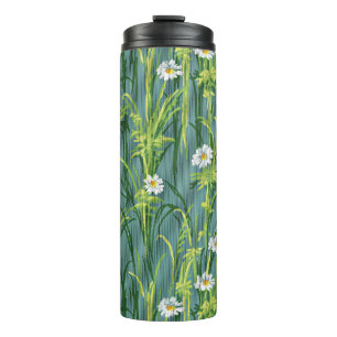 Daisy Pattern, groen patroon, Thermosbeker