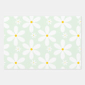 Daisy Pattern (Mint) Inpakpapier Vel (Voorkant)