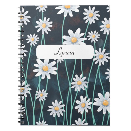 Daisy Pattern Notitieboek – Bloemontwerp voor Ever (Voorkant)