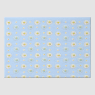 Daisy Pattern op lichtblauwe achtergrond Tissuepapier