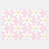 Daisy Pattern (PInk) Inpakpapier Vel (Voorkant)