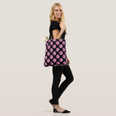 Daisy Pattern - Roze op Black Draagtas (Op model)