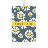 Daisy Pattern, Witte Daisies, Jouw naam Luchtverfrisser (Achterkant)