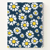 Daisy Pattern, Witte Daisies, Jouw naam Notitieboek (Achterkant)