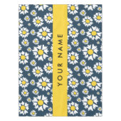 Daisy Pattern, Witte Daisies, Jouw naam Tafelkleed (Voorkant)