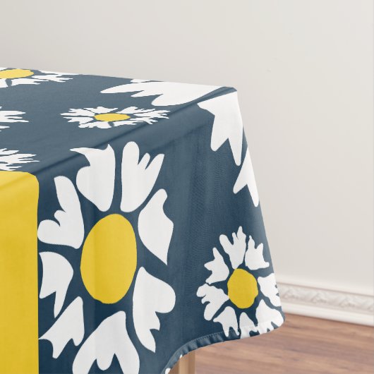 Daisy Pattern, Witte Daisies, Jouw naam Tafelkleed (Voorbeeld)