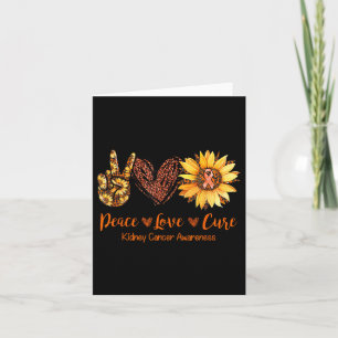 Daisy Peace Love Cure Kidney Cancer Awareness Gift Kaart