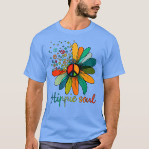 Daisy Peace Sign Hippie Soul Tshirt Flower Gifts