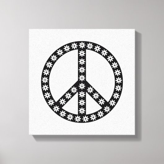 Daisy Peace Symbol Canvas Afdruk (Voorkant)