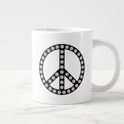 Daisy Peace Symbol Extra Grote Beker (Rechts)