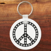 Daisy Peace Symbol Sleutelhanger (Voorkant)