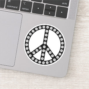 Daisy Peace Symbol Sticker
