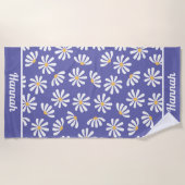 Daisy Periwinkle Flower Strandlaken (Voorkant)