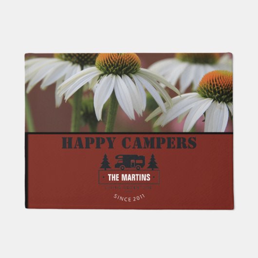 Daisy Personalized | Camping RV Happy Campers Deurmat (Voorkant)