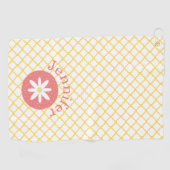  Daisy Personalized Golf Towel Golfhanddoek (Horizontaal)