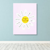 Daisy Philippians 4:8 Toile décorative (Insitu (Plancher de Bois))