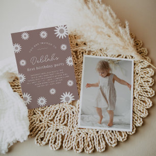 Daisy Photo Anniversaire Invitation