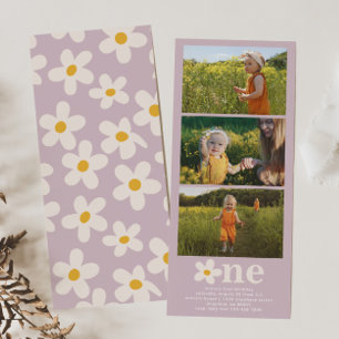 Daisy Photo Anniversaire Invitation