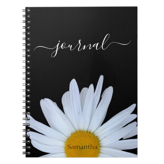 Daisy Photo Black Journal Spiral Photo Carnet (Devant)