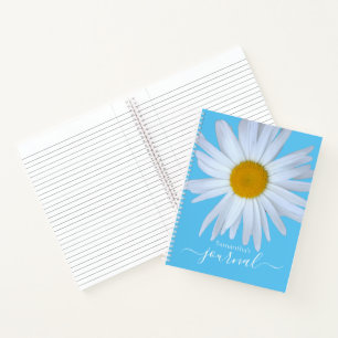 Daisy Photo Journal Blauw Wit Script Notitieboek