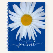 Daisy Photo Journal Blue White Script Notebook (Devant)