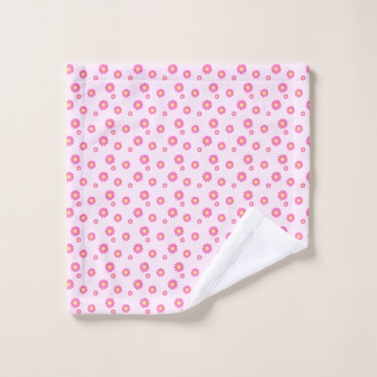 Daisy Pink Bad Handdoek (Wasdoekje)