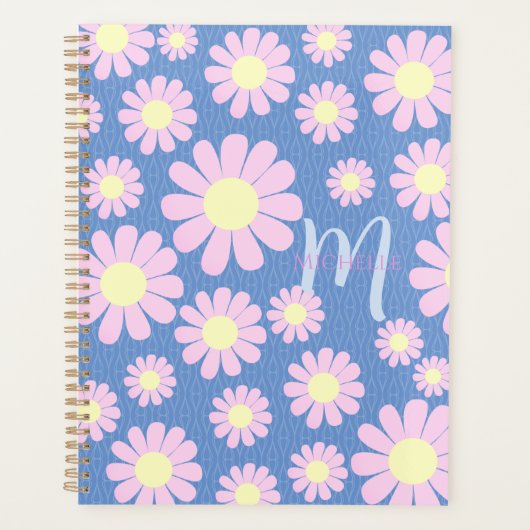 Daisy Pink Blue Planner (Voorkant)