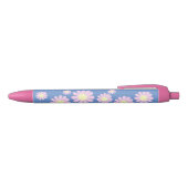 Daisy Pink Blue Zwarte Inkt Pen (Bovenkant)