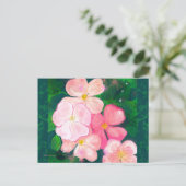 Daisy Pink Flower Briefkaart 2 (Staand voorkant)