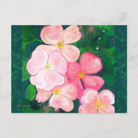 Daisy Pink Flower Briefkaart 2 (Voorkant)
