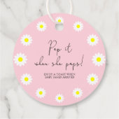 Daisy - Pop het als ze baby shower pop Bedankjes Labels (Achterkant)