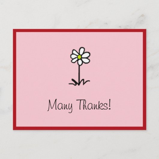 Daisy Precious Beaucoup Merci Carte personnalisée (Devant)