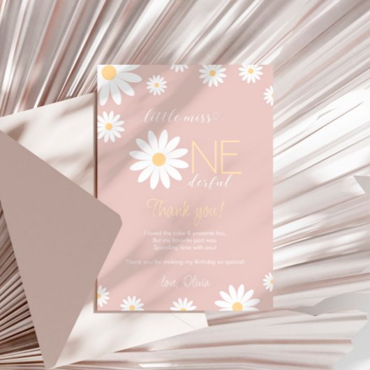 Daisy Premier anniversaire Carte de remerciements 