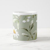 Daisy Print Coffee Mug Wraparound Design (Devant)