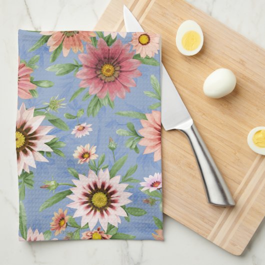 Daisy Print Theedoek (Quarter Fold)
