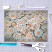 Daisy Print White Flower Art-ontkoppeling Tissuepapier (Craft)