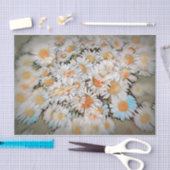 Daisy Print White Flower Art-ontkoppeling Tissuepapier (Craft)